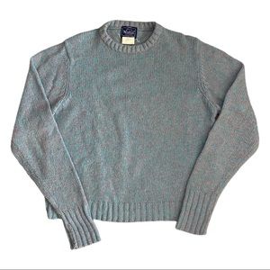 Vintage Woolrich Crewneck Sweater - Pink & Blue Marl 90s Sz M Wool Blend
